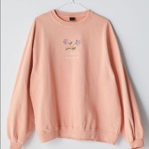Thanks a bunch pink sweatshirt urban outfitters